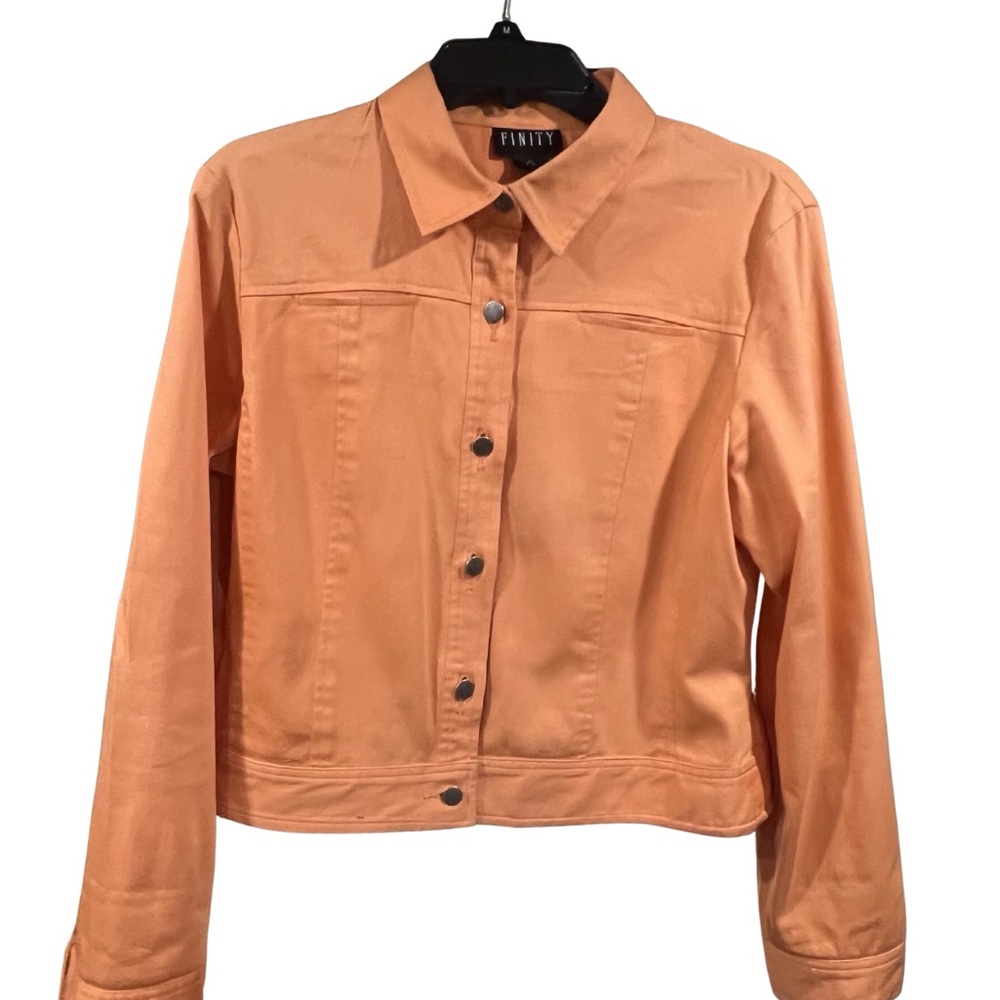 Finity Women's Vibrant Orange Jean Jacket